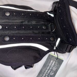 Reflective Black Dog Harness